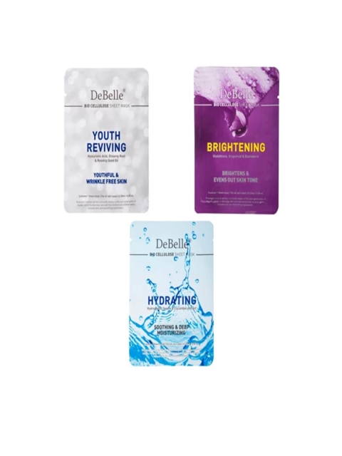 

DeBelle Set Of 3 Bio Cellulose Face Sheet Mask, Multi