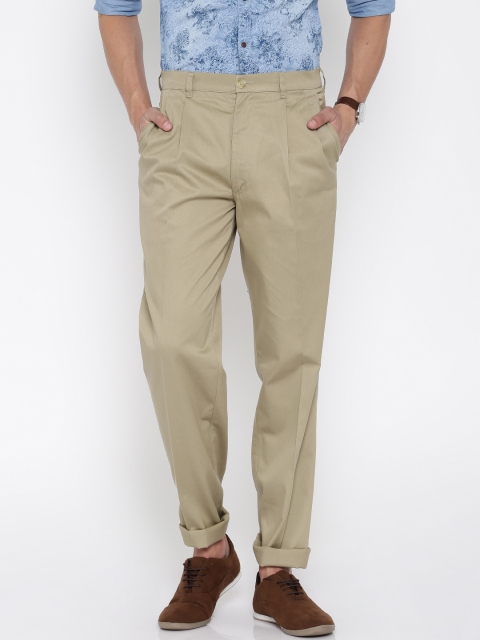 

ColorPlus Men Khaki Classic Regular Fit Solid Chinos