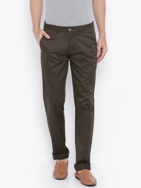 

ColorPlus Men Brown Solid Contemporary Regular Fit Chino Trousers