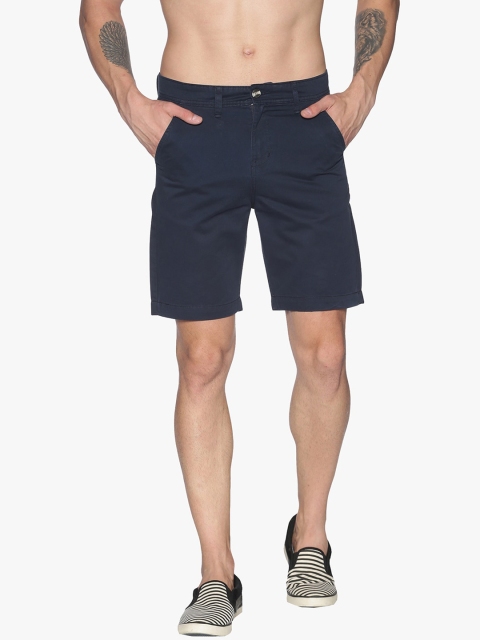 

Raa Jeans Men Blue Solid Regular Shorts