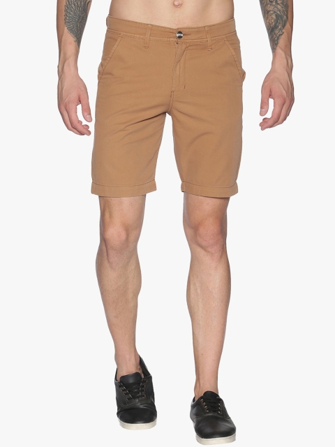 

Raa Jeans Men Brown Solid Regular Shorts
