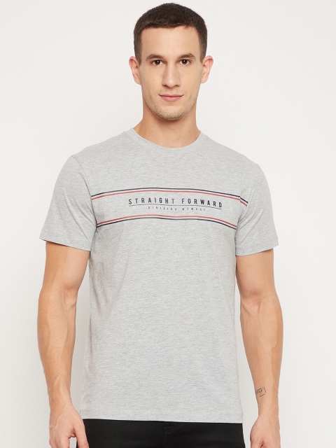 

Octave Men Grey Typography Printed Regular Fit 100% Cotton T-shirt