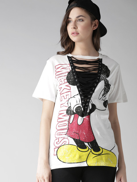 

FOREVER 21 Women White Printed Top