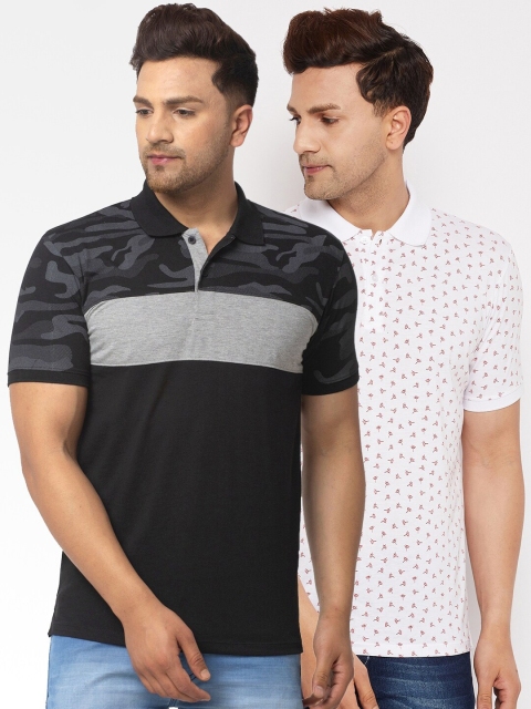 

WILD WEST Men Multicoloured 2 Polo Collar T-shirt, Multi