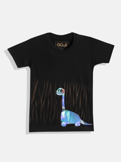 

GOJI Kids Black Printed T-shirt