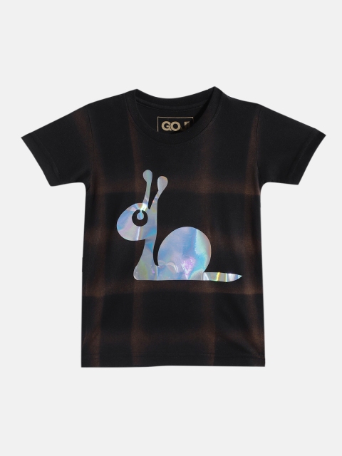 

GOJI Kids Black Printed T-shirt