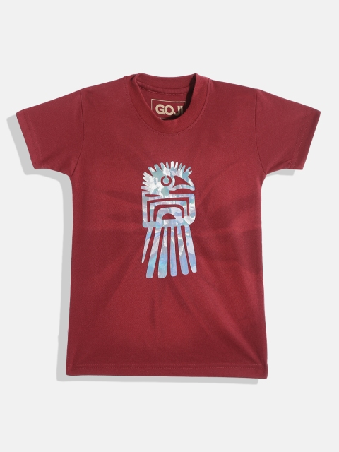 

GOJI Kids Red Graphic Printed T-shirt