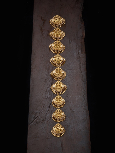 

Kushal's Fashion Jewellery Red & Gold-Toned Temple Head Jewelry