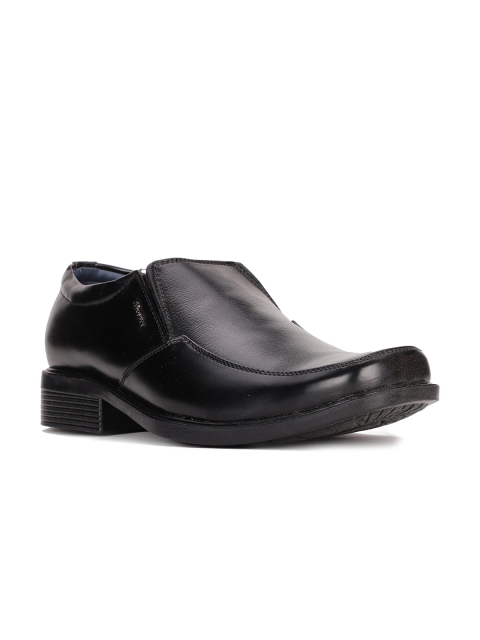 

Bata Men Black Solid Formal Slip-Ons