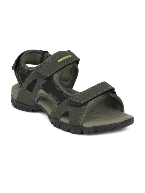 

Weinbrenner Men Olive Green Solid Sports Sandals