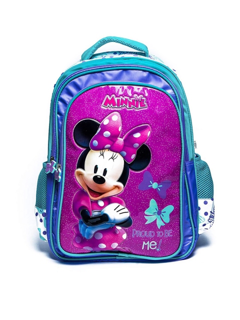 

Disney Unisex Kids Blue & Purple Graphic Backpack with Compression Straps