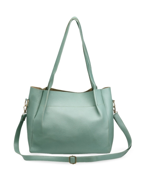 

The Mini NEEDLE Teal PU Oversized Structured Shoulder Bag with Fringed