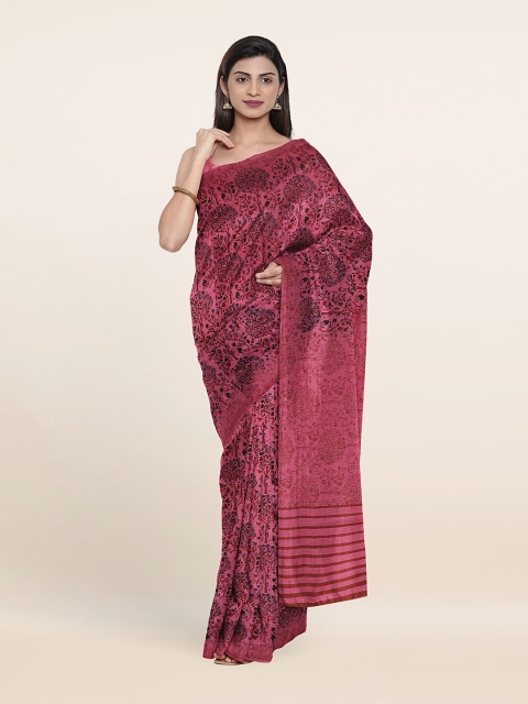 

Pothys Pink & Blue Ethnic Motifs Saree