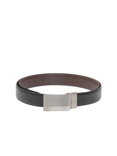 

Calvadoss Men Black Textured PU Reversible Formal Belt