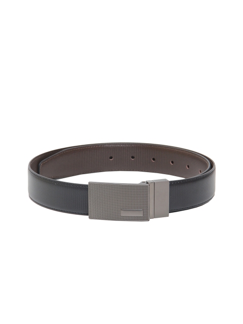 

Calvadoss Men Black Textured Reversible PU Formal Belt