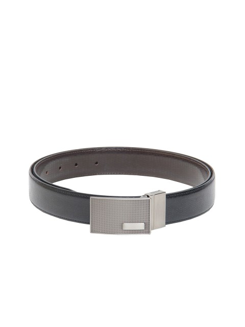 

Calvadoss Men Black Textured Reversible Formal Belt