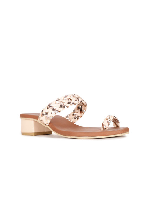 

Bata Beige & Brown PU Block Sandals