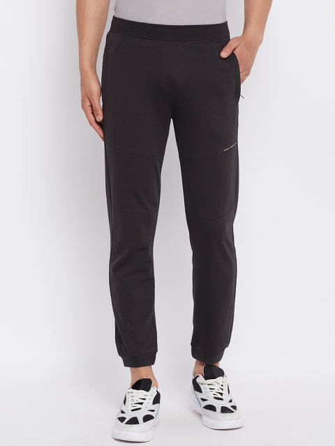 

Okane Men Charcoal Black Solid Joggers