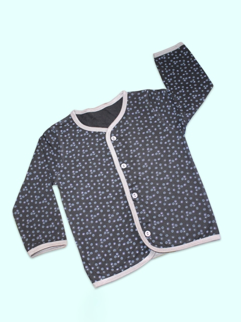 

Born Babies Grey Floral Print Top