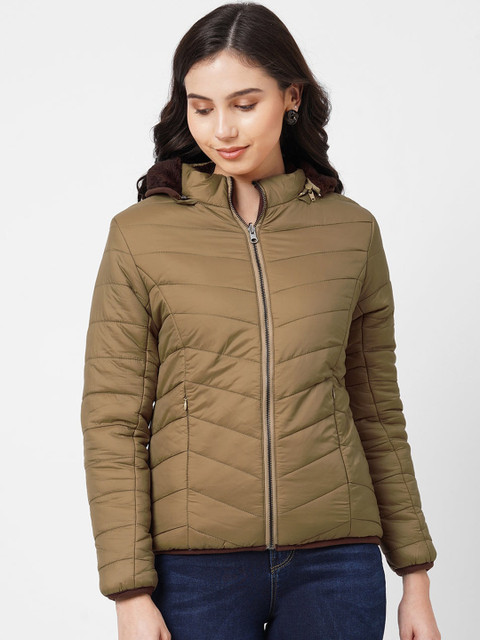 

Kraus Jeans Women Beige Puffer Jacket