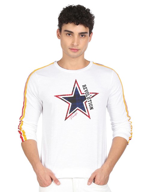 

Colt Men White Applique T-shirt