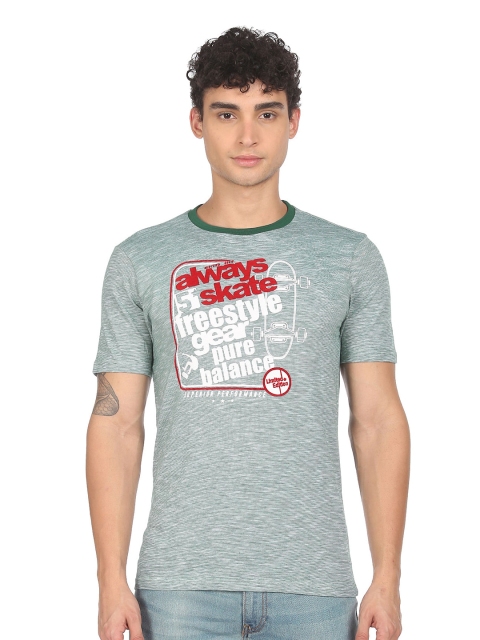 

Colt Men Green Printed Applique T-shirt