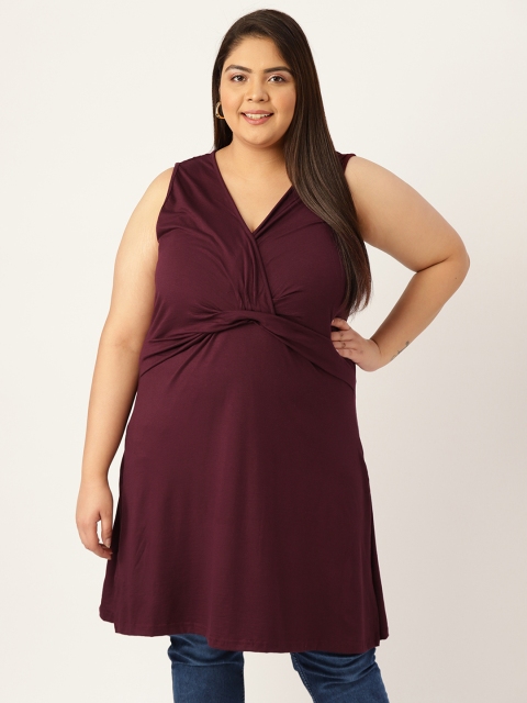 

Revolution Purple Solid Longline Top