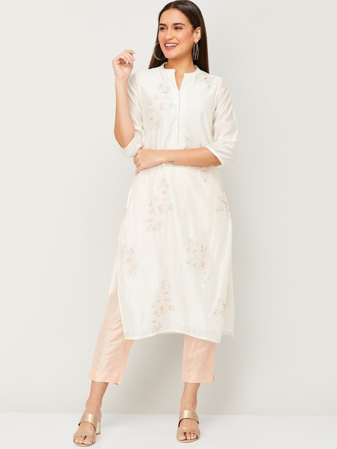 

Melange by Lifestyle Women White Kurti with Trousers