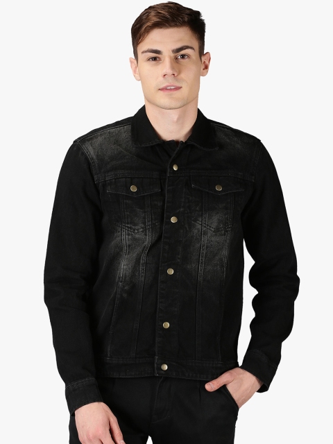 

Raa Jeans Men Black Washed Denim Jacket