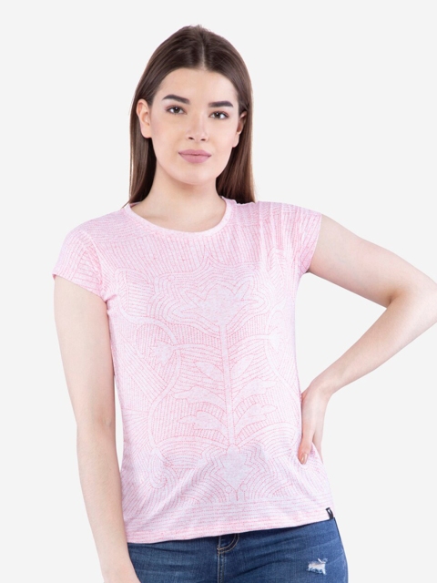 

NEVA Women Pink Floral T-shirt