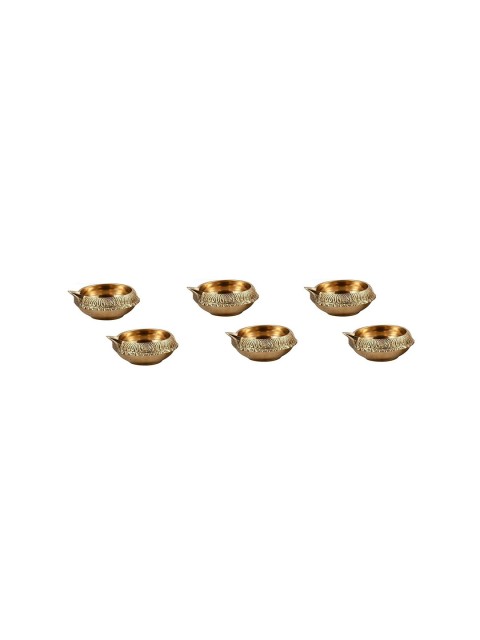 

WENS Gold-Toned Set of 6 Engraved Diyas