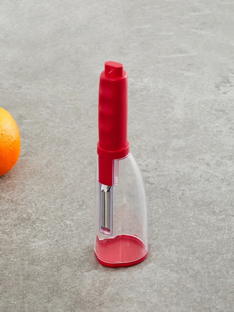 

Home Centre Red Glass Peeler with Storage