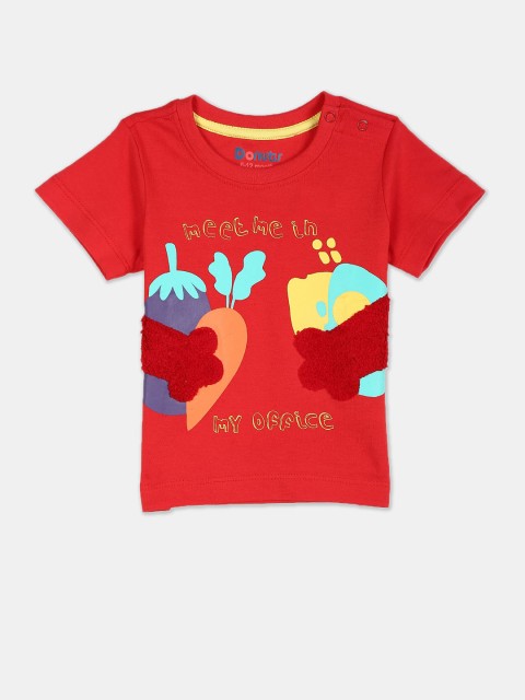 

Donuts Boys Red Printed T-shirt