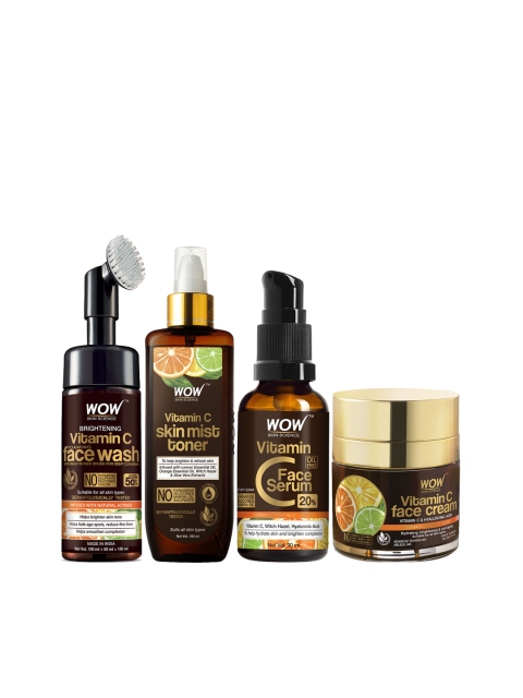 

WOW SKIN SCIENCE Ultimate Vitamin C Facial Kit - Face Wash +Toner +Face Serum +Face Cream, Brown