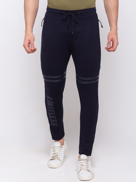 

Status Quo Men Navy Blue Solid Cotton Track Pants