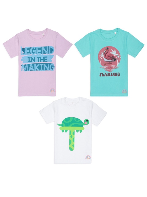 

Tossido Kids 3 Printed Applique T-shirt, Na