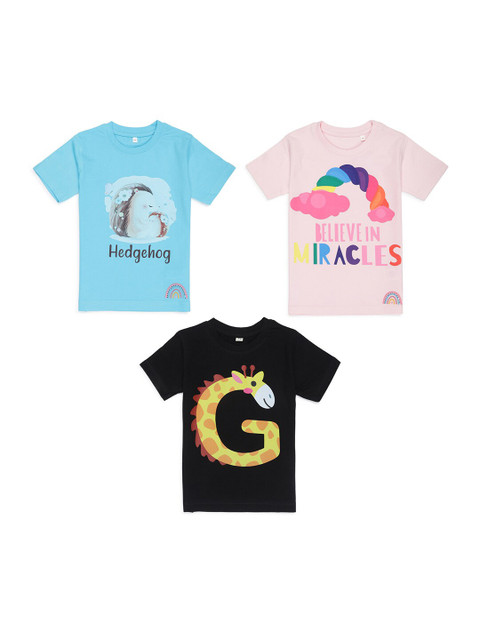 

Tossido Kids 3 Printed Applique T-shirt, Na