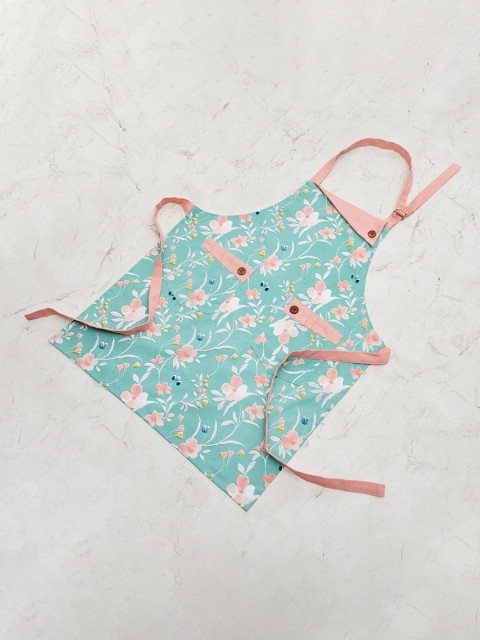 

Home Centre Blue & Pink Printed Cotton Aprons