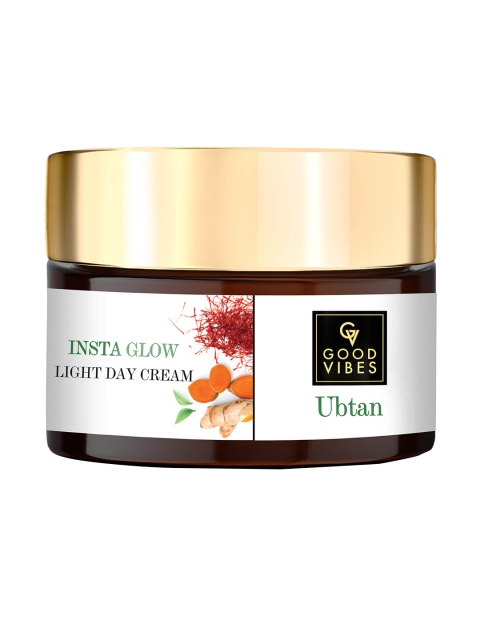 

Good Vibes Ubtan Insta Glow Day Cream with Saffron & Turmeric 50 g, White