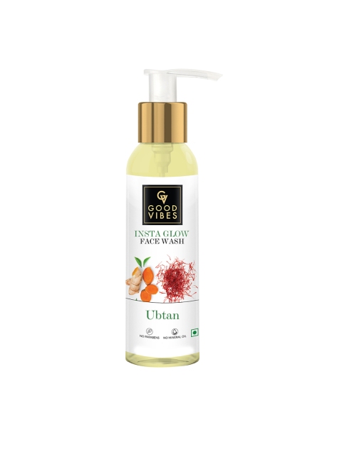 

Good Vibes Ubtan Insta Glow Face Wash with Saffron & Turmeric 120 ml, White