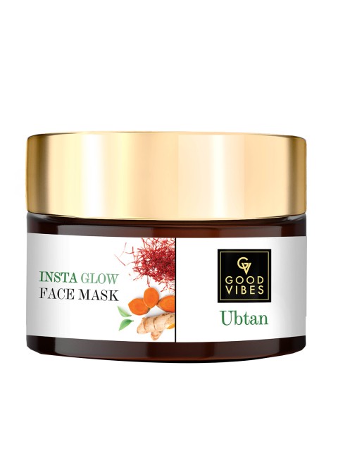 

Good Vibes Ubtan Insta Glow Face Mask with Saffron & Turmeric 50 g, White