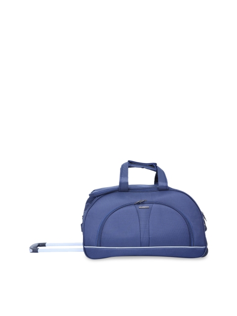 

Polo Class Blue Solid Duffle Trolley Bag-Medium