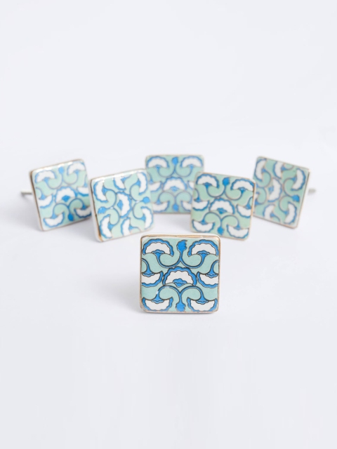 

Home Centre Blue Corsica Venice Floral Pattern Hand paint Ceramic Drawer Knob
