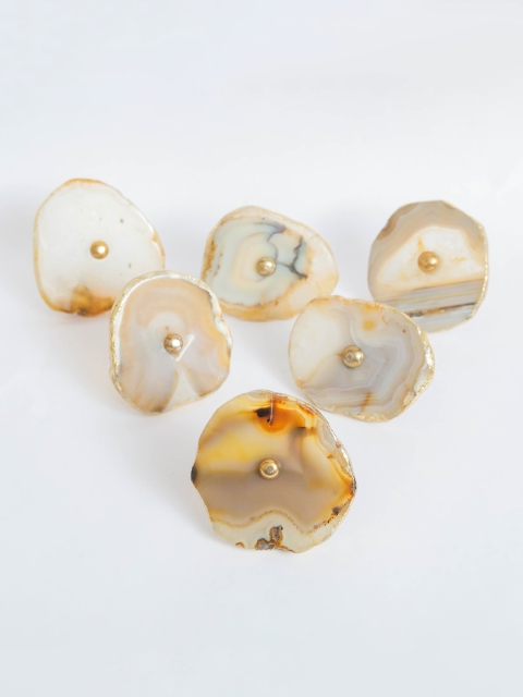 

Home Centre Set of 6 Corsica Venice Multicoloured Agate Drawer Knobs, Multi