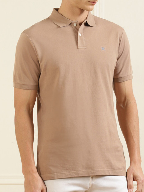 

HACKETT LONDON Men Beige Polo Collar T-shirt