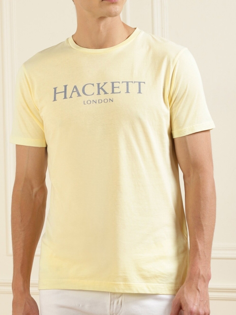 

HACKETT LONDON Men Yellow Typography T-shirt