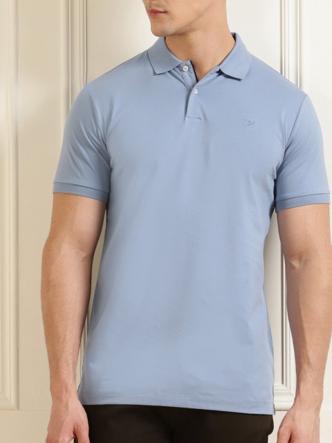 

HACKETT LONDON Men Blue Polo Collar T-shirt