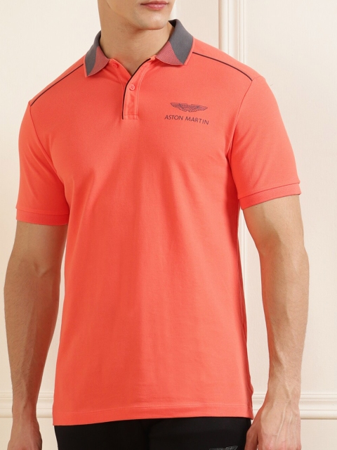 

HACKETT LONDON Men Pink Polo Collar T-shirt