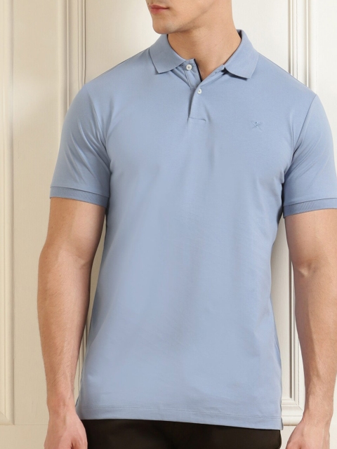

HACKETT LONDON Men Blue Polo Collar T-shirt