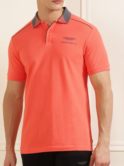 

HACKETT LONDON Men Pink Polo Collar T-shirt